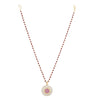 HEERA FLOWER ROUND PENDANT SET