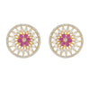 HEERA FLOWER ROUND PENDANT SET