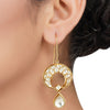 Gold Plated Panaash Kundan Loop Earrings