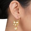Gold Plated Panaash Kundan Hoop Earrings