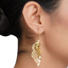 Gold Plated Panaash Peacock Fililgree Kundan Earrings
