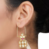 Gold Plated Panaash Kundan Hoop Earrings
