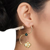 Gold Plated Panaash Kundan S-Hoop Earrings