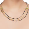 Gold Plated DOR Iolite Peridot String Necklace Set