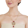 VILANDI KUNDAN FLOWER PENDANT SET