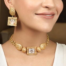 22k Gold Plated Krishna Kanhika Necklace Set