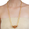 Swarnam Red Round Balls Necklace Set