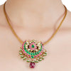 VILANDI CHAND KUNDAN PENDANT SET