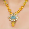 Gold Plated Neel Kundan Citrine Necklace Set