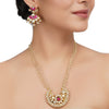 Gold Plated Neel Kundan Pearl Necklace Set