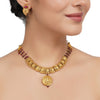 Godl Plated Neel Temple Necklace Set