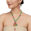 Gold Plated Neel Kundan Peacock Tourmaline Set