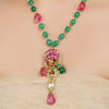 Gold Plated Neel Kundan Peacock Tourmaline Set