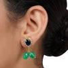 Gold Plated Neel Green Onyx Iolite Necklace Set