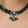 Silver Plated Neel Iolite Zircon Choker Set