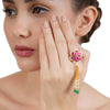 Swarnam Flower Stud Ring