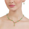 VILANDI GREEN KUNDAN NECKLACE SET
