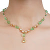 VILANDI GREEN KUNDAN NECKLACE SET