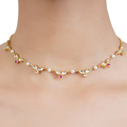 VILANDI WHITE KUNDAN NECKLACE