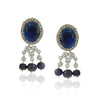 Silver  Plated Baisakh Blue Iolite Choker Set