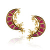 Gold Plated Baisakh Red Kundan Pearl Choker Set