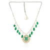 Gold Plated Baisakh Green Onyx Necklace Set