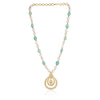 Gold Plated Baisakh Zircon Pink Pearl Necklace Set