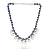 Silver Plated Baisakh Lapis Zircon Necklace Set