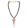 Gold Plated Baisakh Ruby Necklace Set