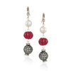 Silver Plated Baisakh Ruby Pearl Necklace Set