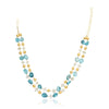 Dor Gold Plated Blue Topaz Double Strand String Set