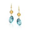 Dor Gold Plated Blue Topaz Double Strand String Set
