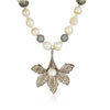 Silver Plated Baisakh Zircon Flower Necklace Set