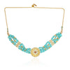 Gold Plated Baisakh Kundan Turquoise Choker Set