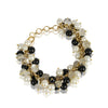 Gold Plated Pearls & Black Onyx Bracelet