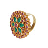 Swarnam Flower Round Ring
