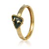 Gold Plated Green Onyx Bangle
