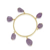 Gold Plated Amethyst Tumble Bangle