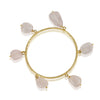 Gold Plated Rose Quartz Tumble Bangle