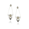 Silver Plated Panaash Kundan Filigree Chandeliar Earrings
