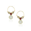 Gold Plated Panaash Kundan Fluorite Hoops