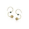 Gold Plated Panaash Kundan S-Hoop Earrings