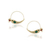 Gold Plated Panaash Tota Kundan Hoop Earrings