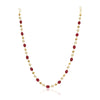 Dor Gold Plated Ruby Jade Pearl String Set
