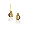 Gold Plated Panaash Tota Kundan Chand Earrings