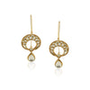 Gold Plated Panaash Kundan Loop Earrings