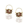 Gold Plated Panaash Kamal Kundan Hoop Earrings