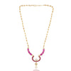 Gold Plated Celestial Ruby Gold Beads  Necklace Set