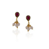 Gold Plated Neel Kundan Rose Quartz Choker Set