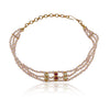Gold Plated Neel Kundan Rose Quartz Choker Set